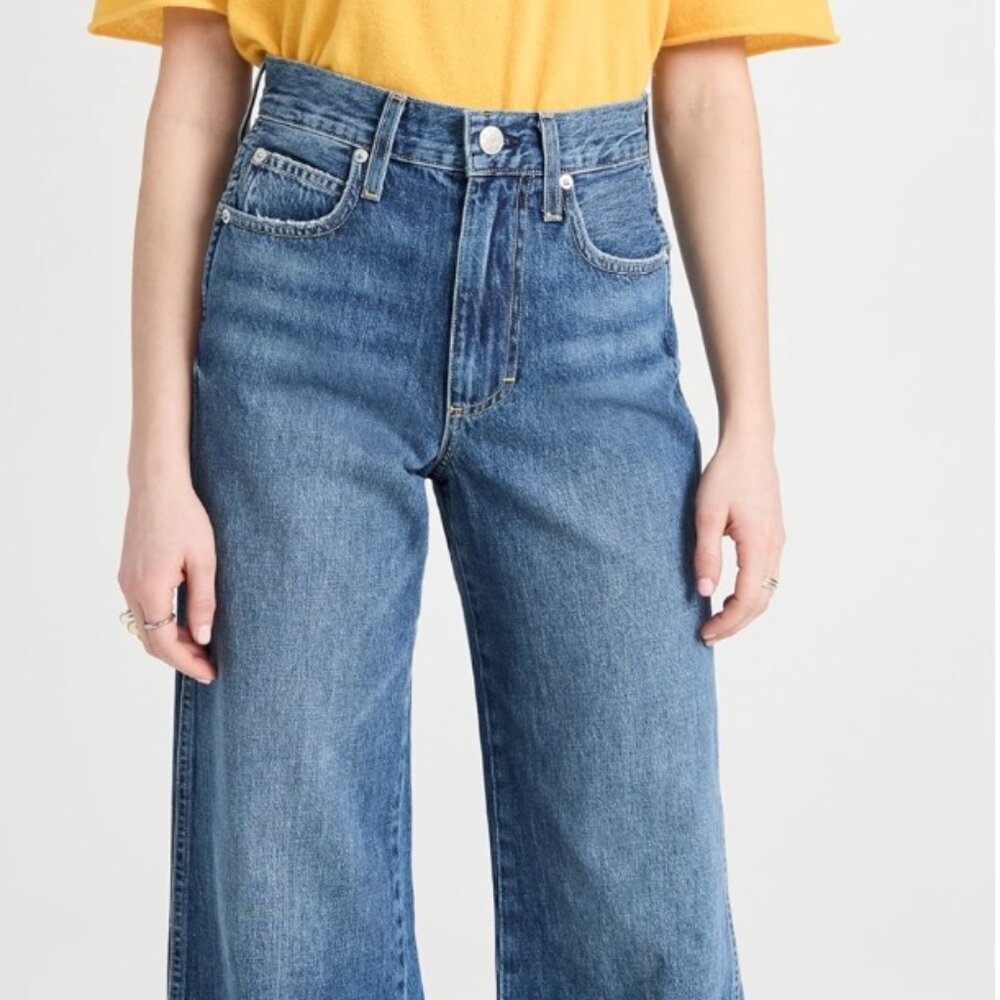 AMO Frida Flare High-Rise Wide Leg Jeans "Admire" 28